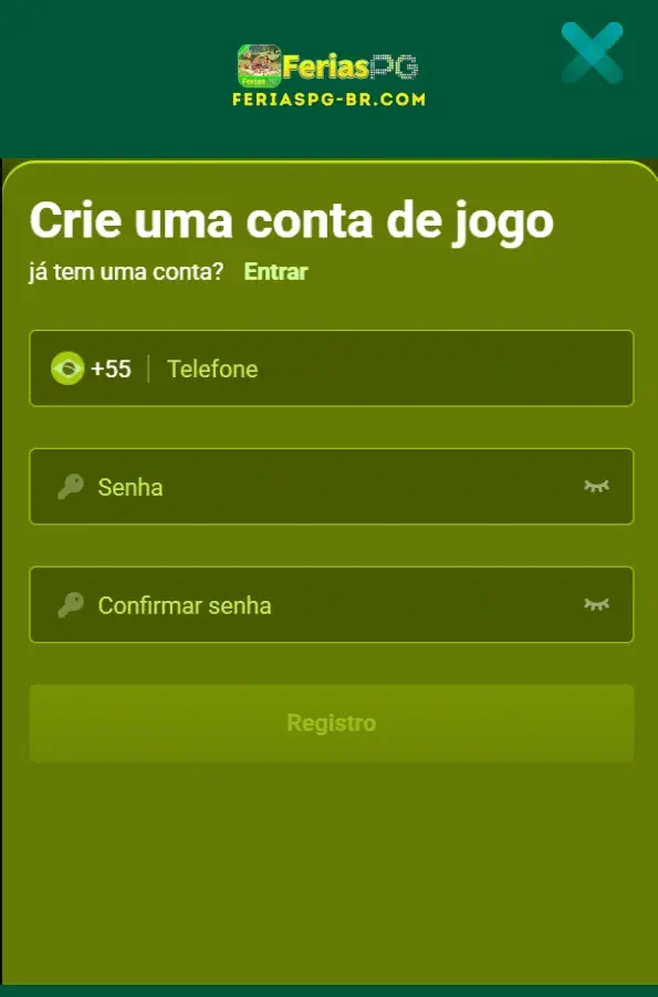 registro e conecte-se